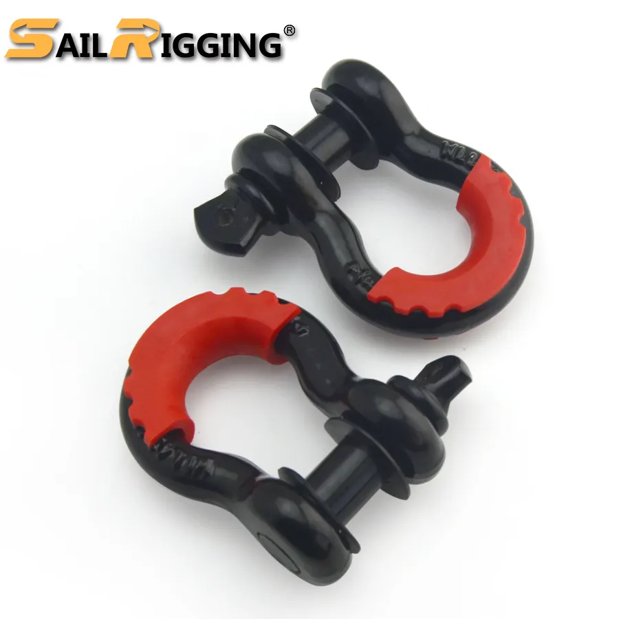 4.75 Ton US Type G209 High Polished Colorful Painted Hitch Receiver Towing winch Shackle D Ring Bow Shackle
