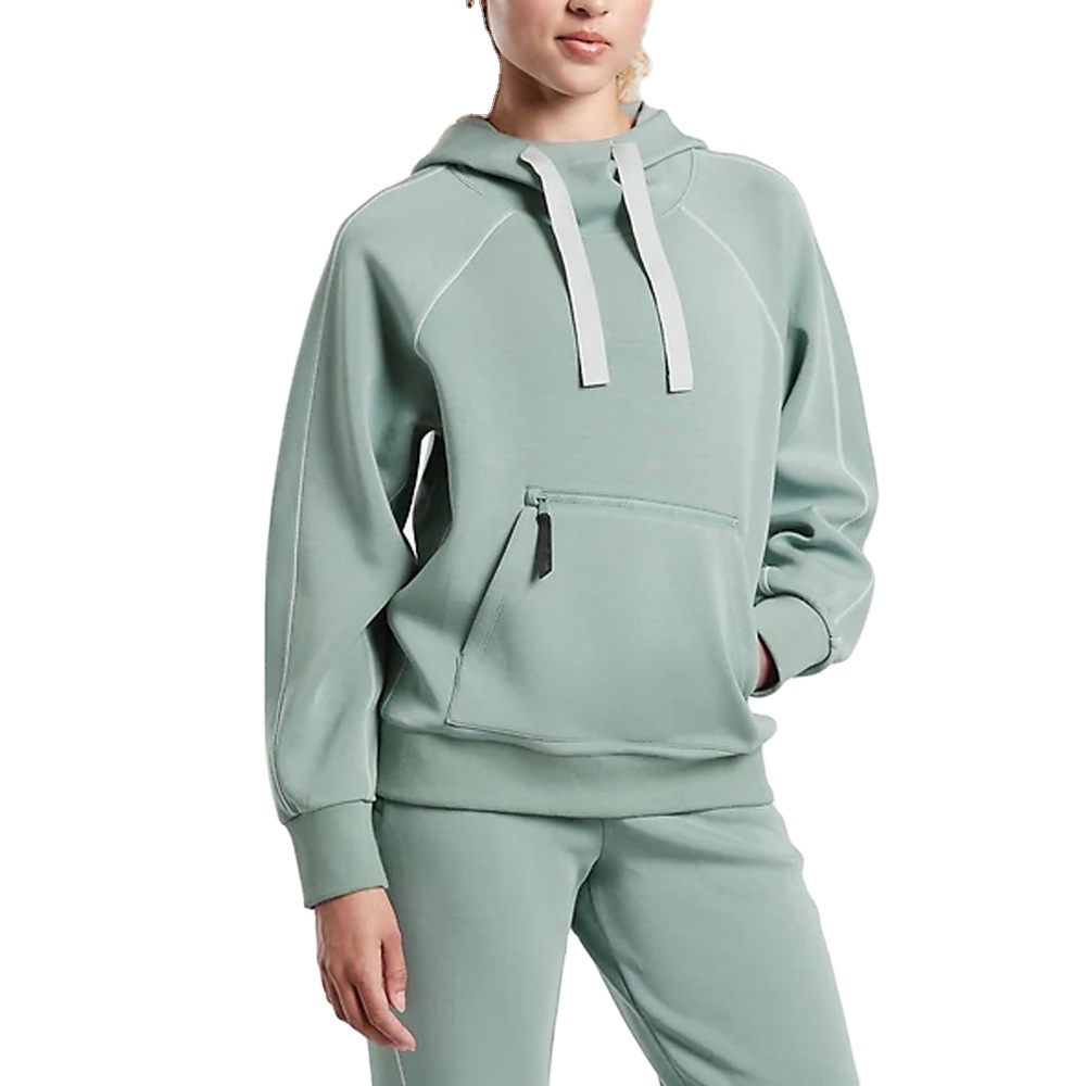 Metro Comfortable Custom Design Hoodie Women Embossed Fleece Blank Fitness Hoodies
