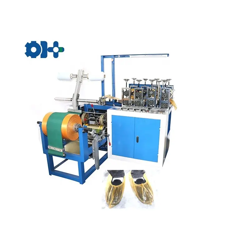 Automatic Nonwoven PE Plastic Film Disposable Shoe Cover Making Machine For Hotel Workshop Hospital