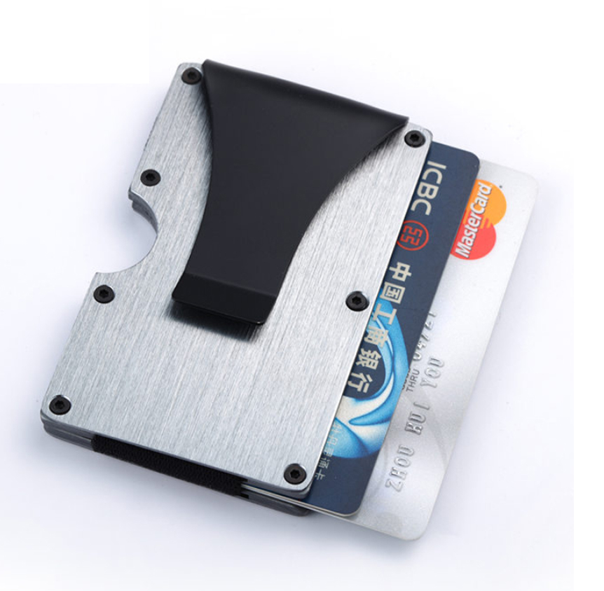 Держатель для карт, кошелек с RFID-защитой, новый алюминиевый модный мужской деловой Высококачественный Металлический Мини Тонкий Футляр для кредитных карт и паспорта