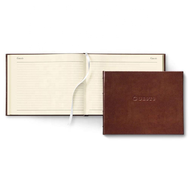 Factory Customized Classic Design Widely Used Blank Guest Book Wedding