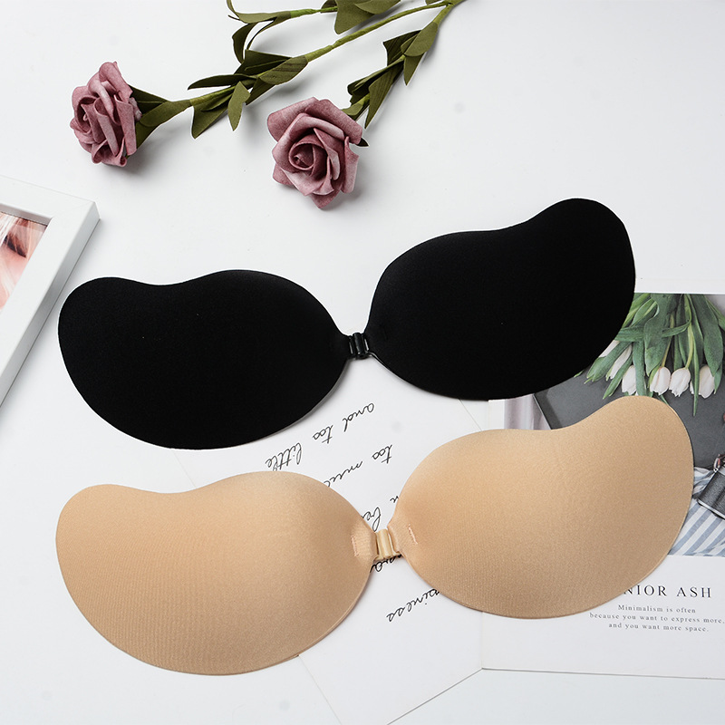 Women Silicone Push Up Bra Sexy Push Up Self Adhesive Invisible Strapless Front Buckle Lift Backless Silicone Bra