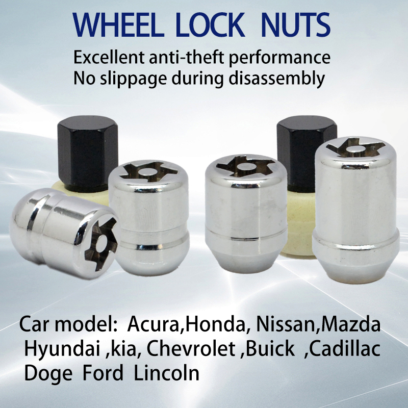 Гайки блокировки колеса для Acura,Honda, Nissan,Mazda Hyundai ,kia, Chevrolet ,Buick ,Cadillac Doge Ford Lincoln
