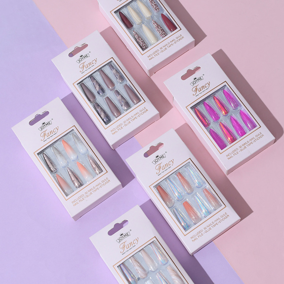 Long Ballerina False Nails Almond Shape Pointed Long Press on Nail