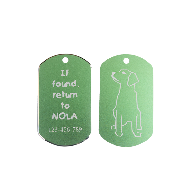 Custom Design Pet Dog Shape Stainless Steel/Aluminium Dog Tag