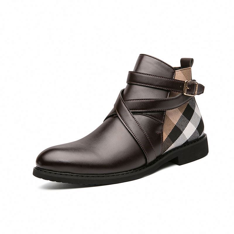 High Quality Men Boots Top Quality Split Leather Autumn Boots Platform Outdoor Shoes