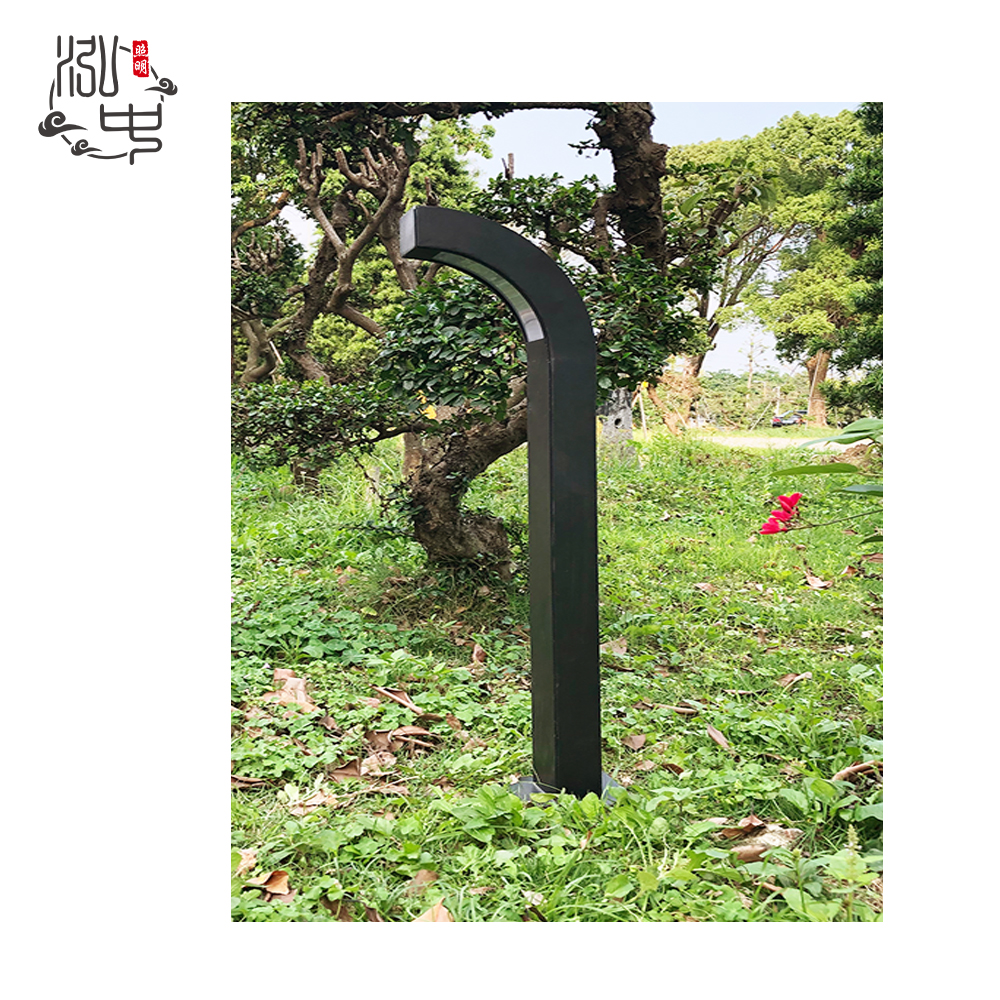 Metal square 0.6m 800mm 10w high square black garden park lawn lamp