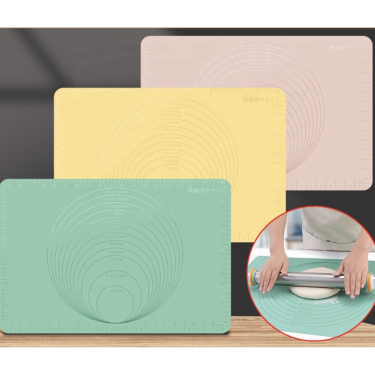 60*40cm Measurement food grade 
 Kitchen dough rolling baking non slip pastry silicone mat for cake cooking
