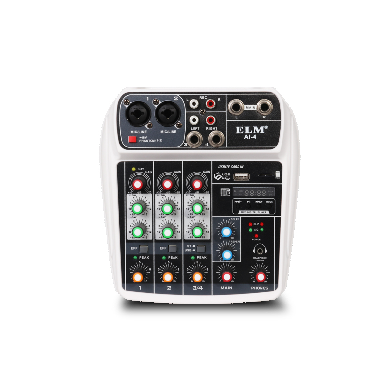professional portable pc mini 4 channel dsp effect sound console mixing usb dj studio recording stereo music audio mix mixer