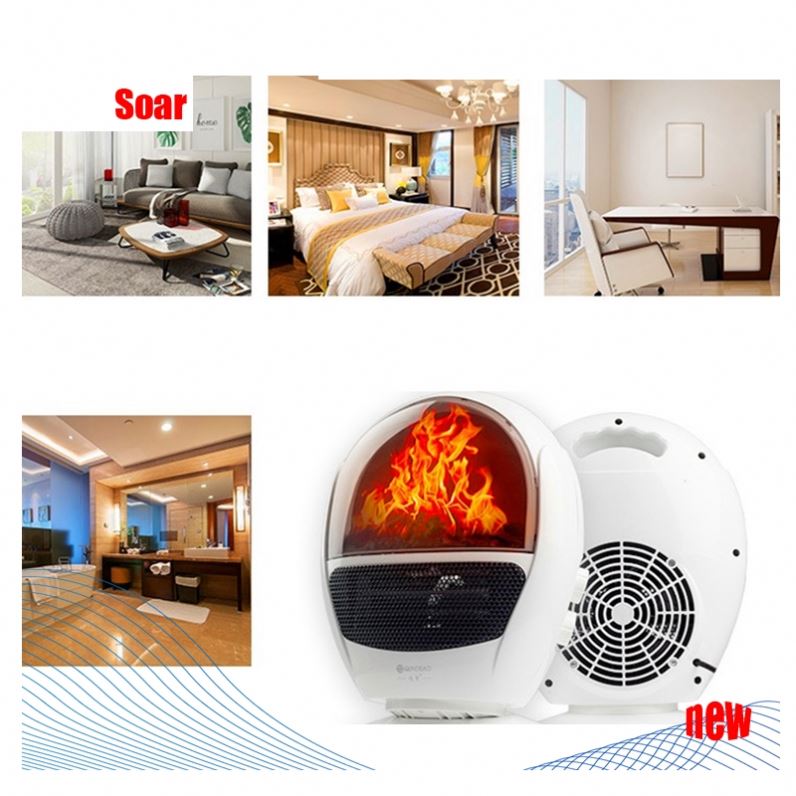Winter Home Decor Artificial Charcoal Flame Fireplace Electric Table Heater