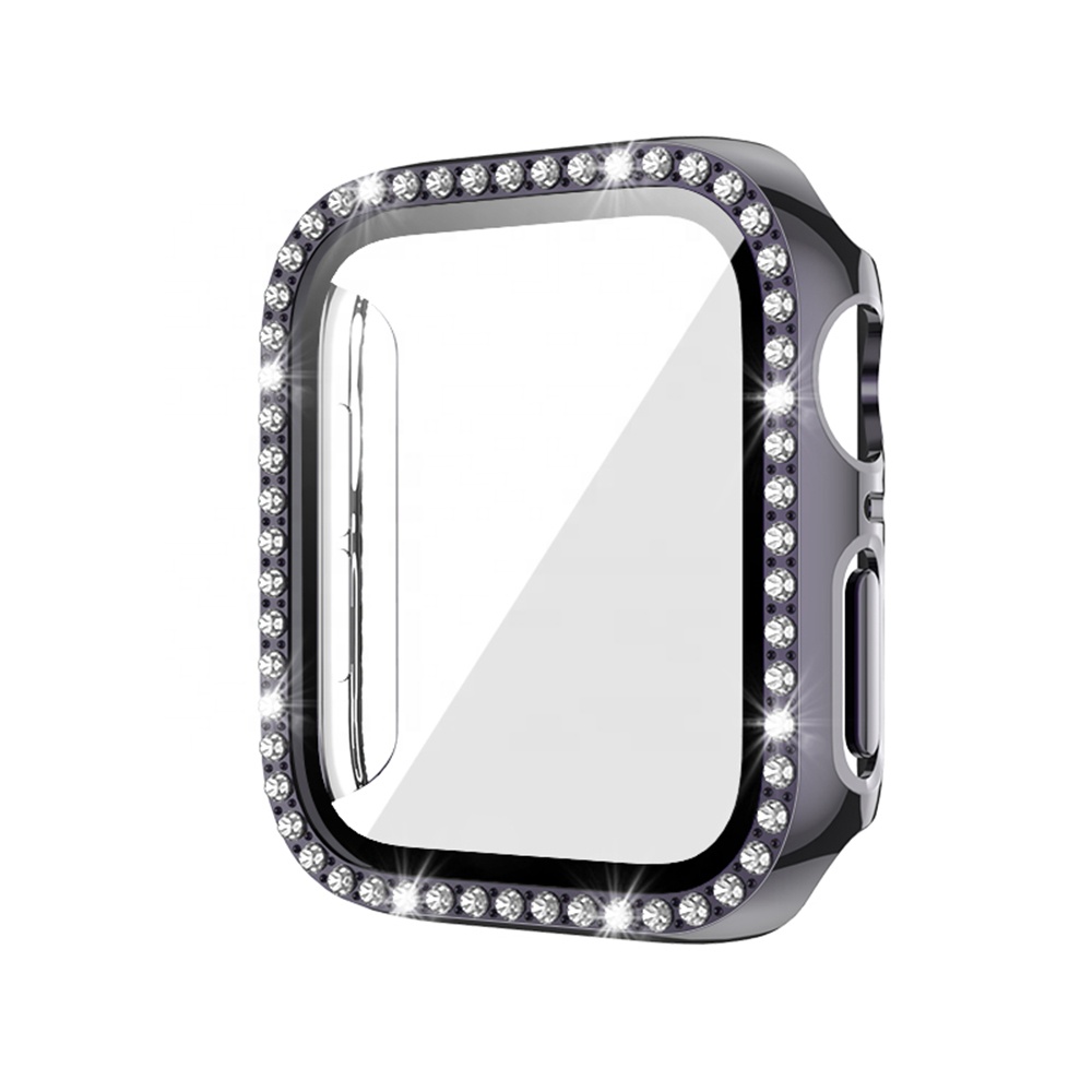 Алмазный apple watch защита экрана Роскошный чехол, блестящий Кристальный алмаз рамка защитный чехол PC материал