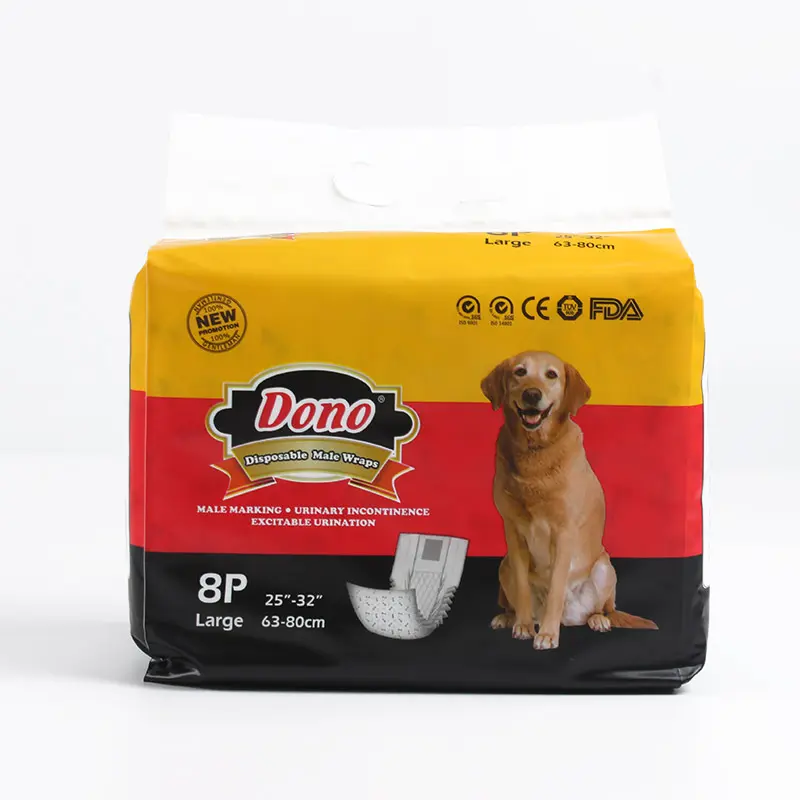 Dono Disposable leak proof S Size male wraps Diapers Super Absorbent Soft Pet Diapers for dog