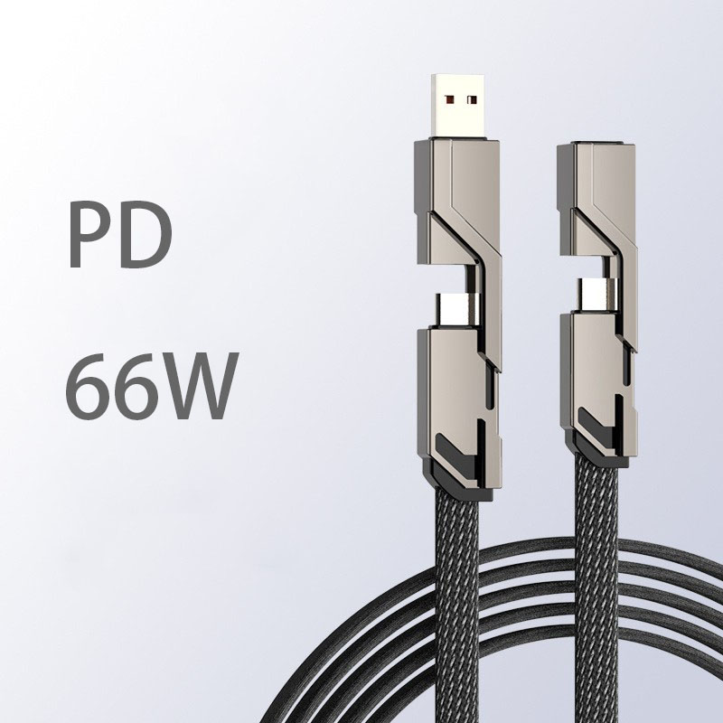 2023 инновационный дизайн PD 66 Вт type c 5a USB-кабели, хранилище 4 в 1 type C кабели для быстрой зарядки и передачи данных