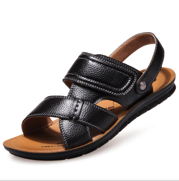 Men's Summer Beach Sandal Fashion Plain Slide Sandal Men Pu Sandals Slippers