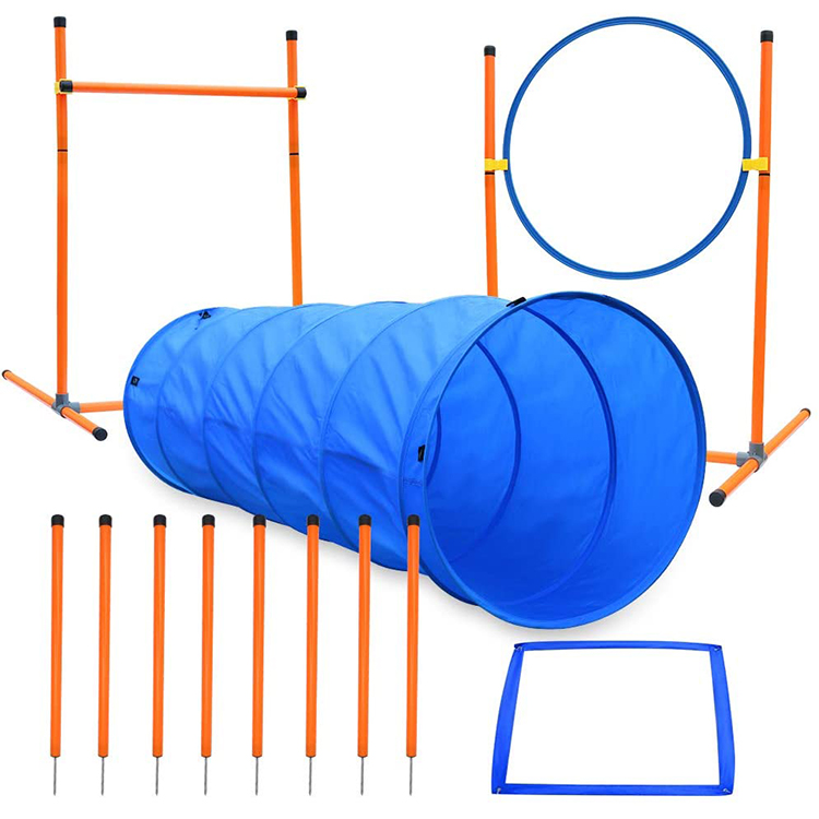 2021 Bestselling 3 in 1 Dog Agility Equipment with Dog Agility Hurdle Weave Poles Dog Agility Jump