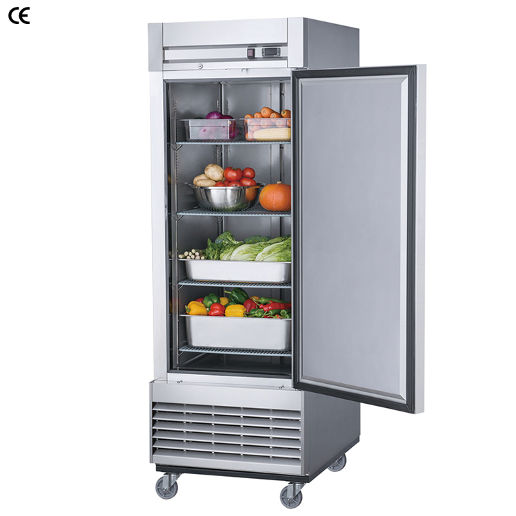 Dukers 1 Door Stainless Steel Commercial Refrigerator Upright Fridge Beverage Refrigeration Equipment