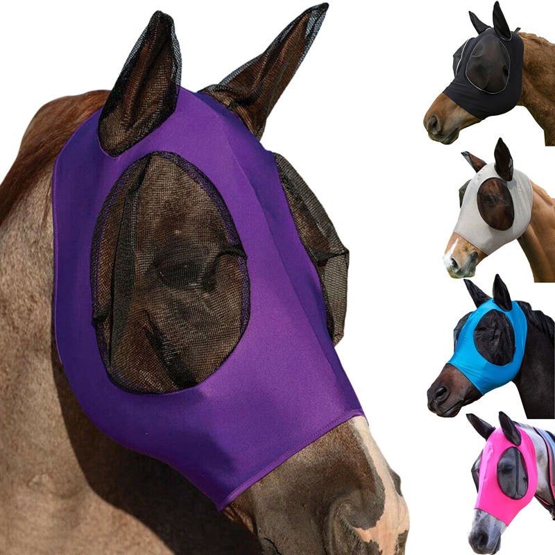 Equine Fly Repellent and UV Protection Quick Dry Horse Face Fly Mask