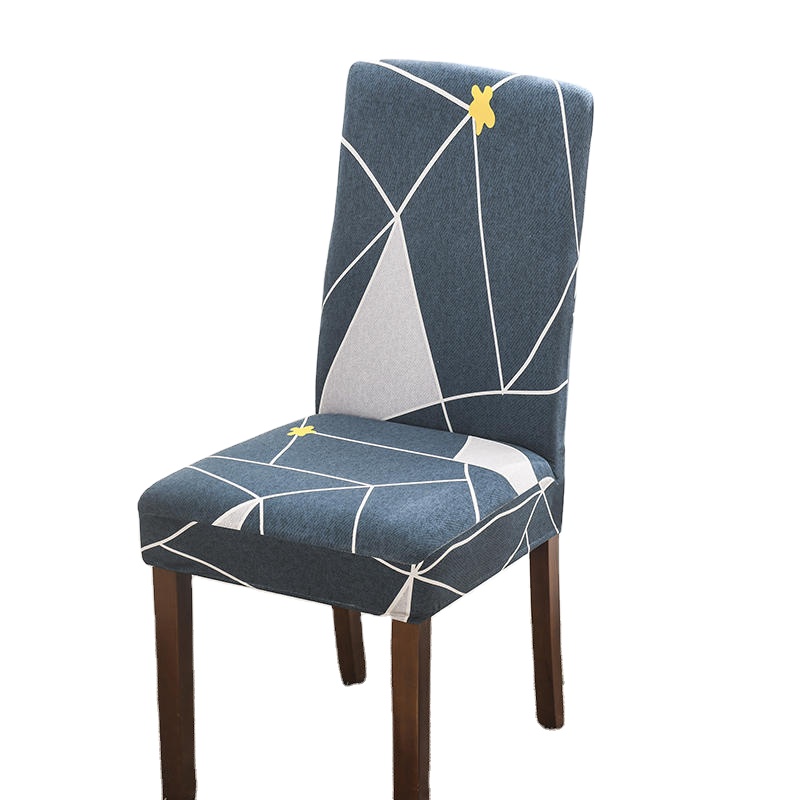 Colored Spandex Chair Covers for Dining Room Set of 4, Stretch Printed Chair Protectors Covers, Removable and Washable