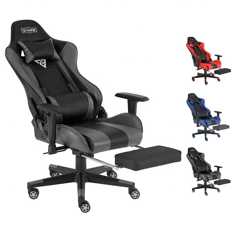 SX 2D USB автомобильная Массажная поясничная поддержка офисные Silla Gamer лучший в Китае удобное игровое кресло с подставкой для ног