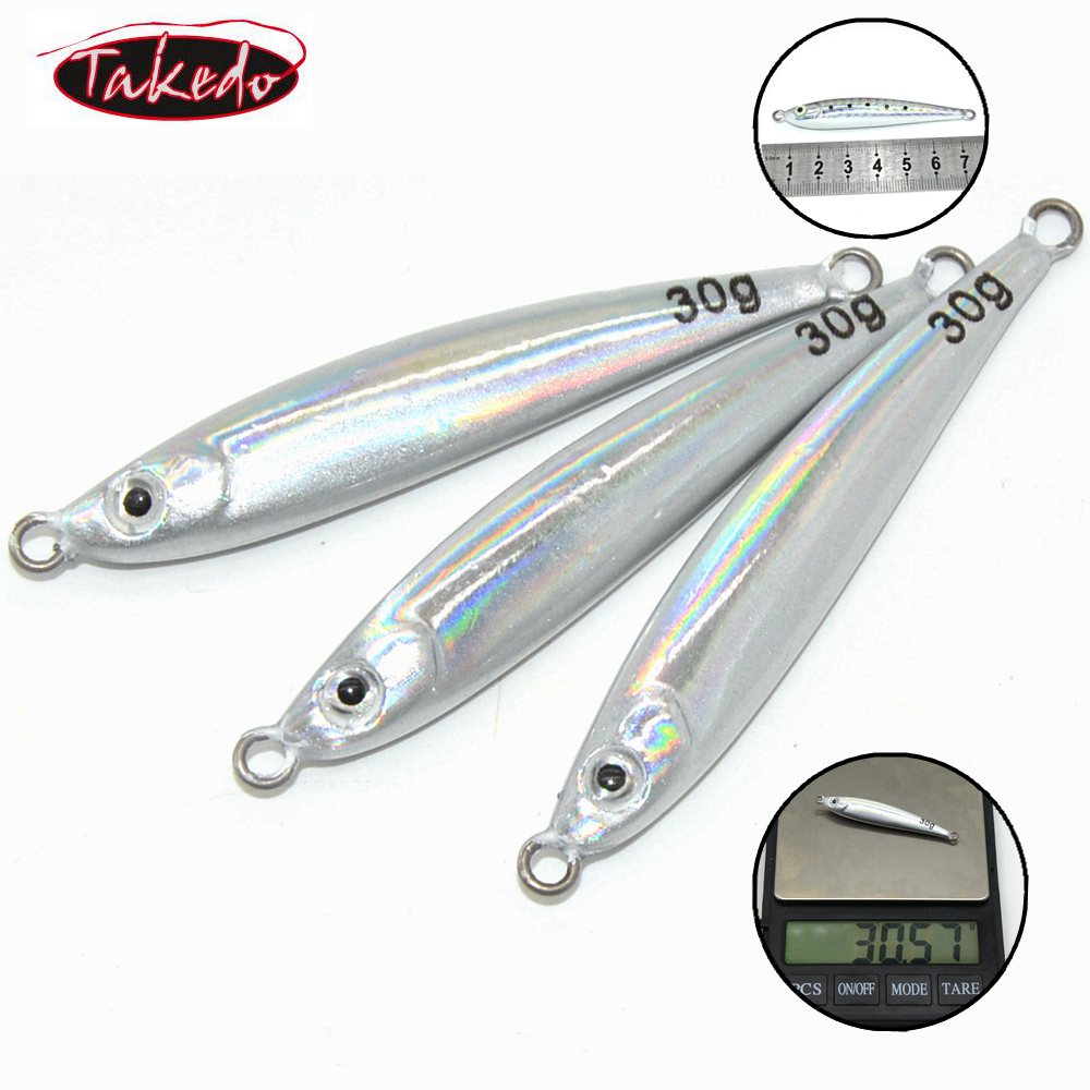 Низкочастотная приманка TAKEDO luminous17g, 30 г, 40 г, 60 г, 80 г, 100 г, глубоководная свинцовая металлическая джиг-приманка, медленно Тонущая приманка для морской воды