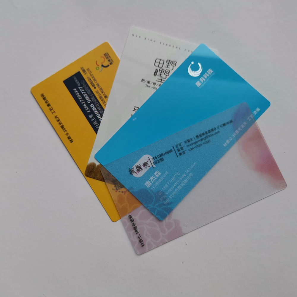 Custom printing PVC business card, transparent plastic card