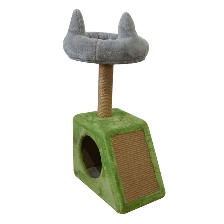 Chinese Manufacturer Cheap Scratch Posts Pet-Furniture Double Functional Cats Home Furniture Natural Cat Tree Stand House