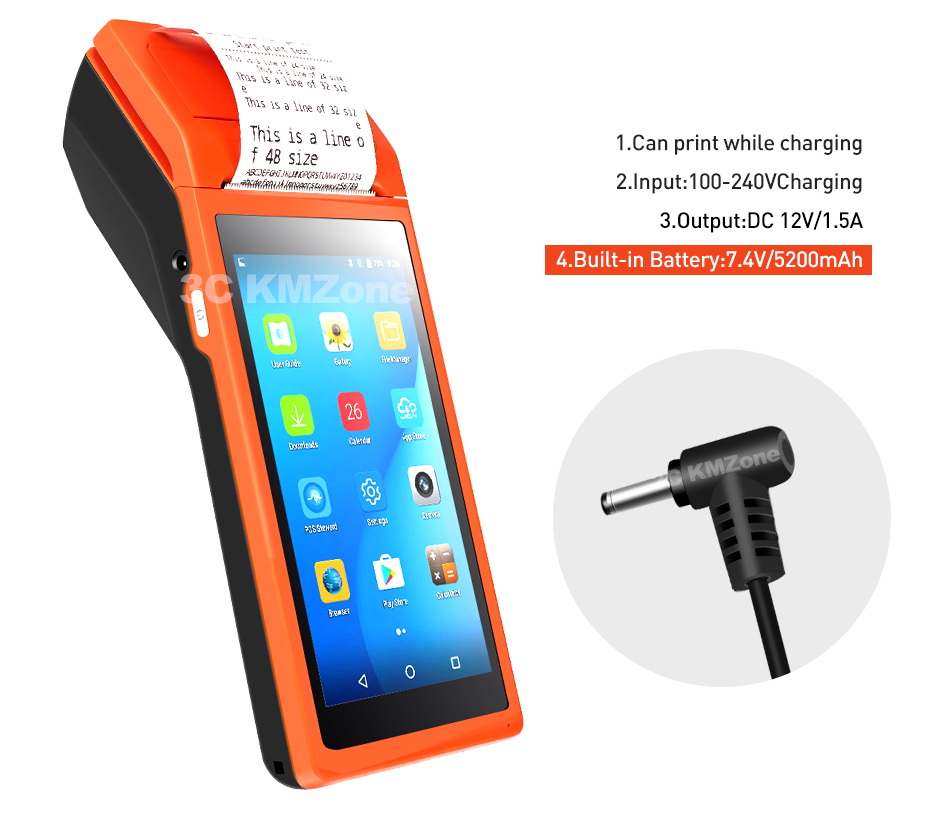 GOOJPRT Q2 заказ ресторана 5,5 дюйма, сенсорный экран, машина Gprs Nfc Android Pos, терминал оплаты с принтером