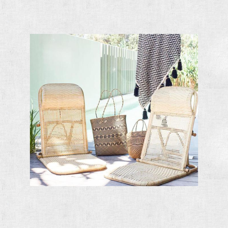 Luxury Fashion Youth Customized Color Outdoor Folding Straps Portable lounger bask Beach Rattan Chair