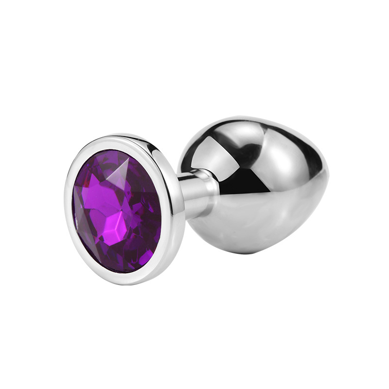 OEM ODM Silver Anal Plug Stainless Metal With Crystal Jewelry Anal Dilator Multi Size And Colors Anal Butt Plug Adult Sex Toys