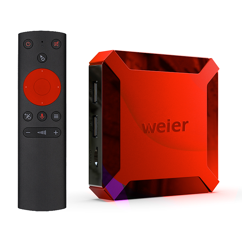 Weier TV smart TV box android 1920*1080 4K 2.4/5GHZ WIFI IPTV Screen Cast Mirror TV box