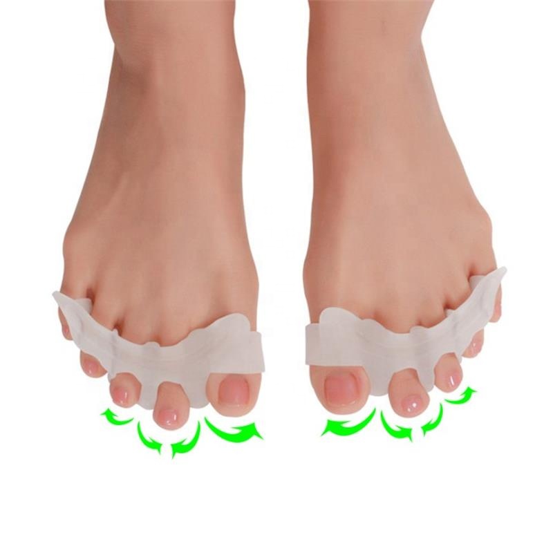 New Silicone 4 Holes Foot Care Finger Toe Separator hammer toe hallux valgus corrector