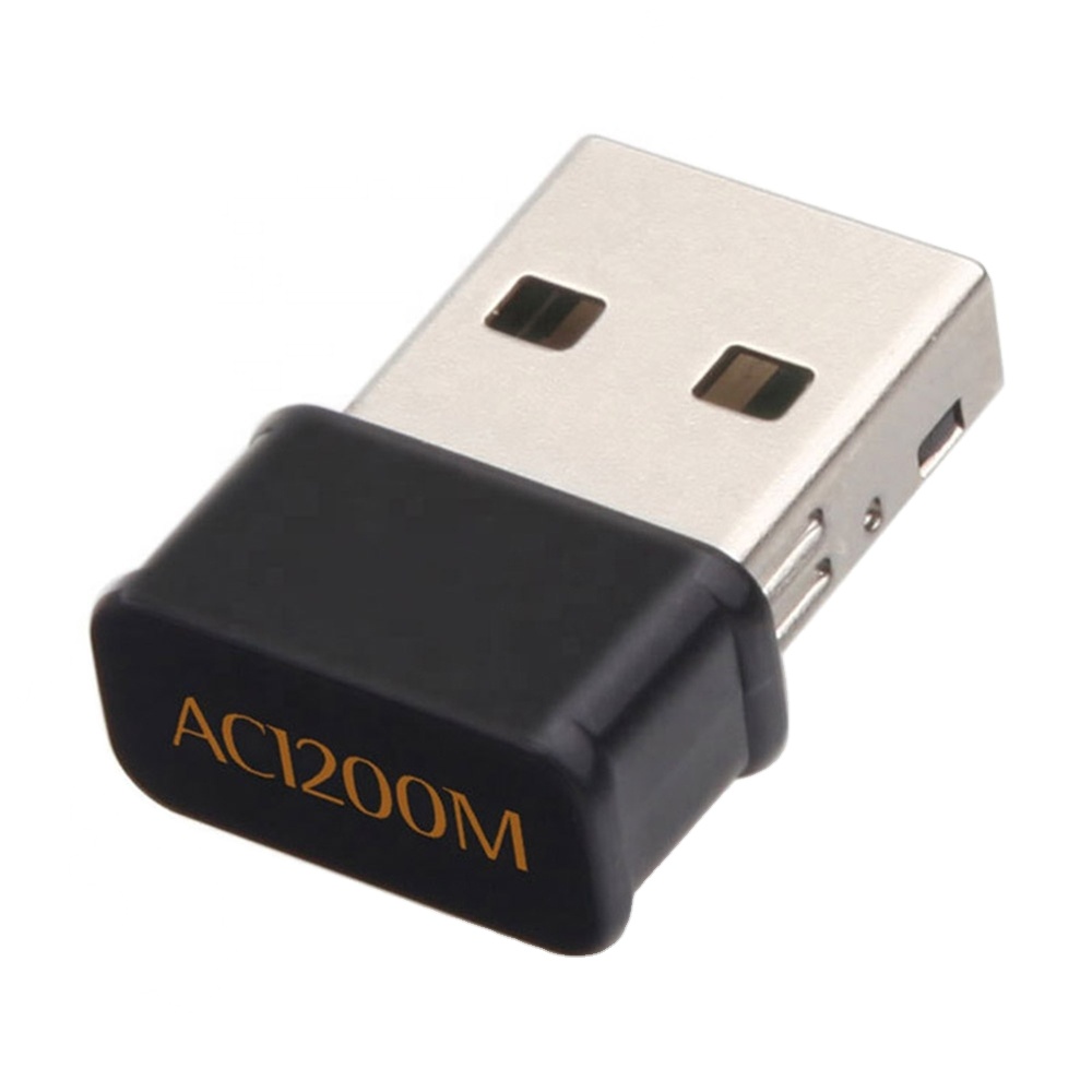 Мини USB WiFi адаптер 802.11AC Dongle сетевая карта 1200 Мбит/с 2,4G и 5G двухдиапазонный Wifi приемник нет MOQ прямая поставка агент