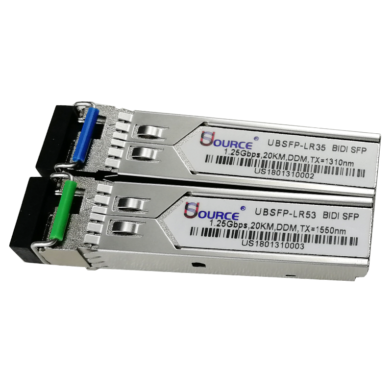 1,25 г Tx 1550nm Rx 1310nm SFP Bidi 10-120 км WDM оптический трансивер LC разъем