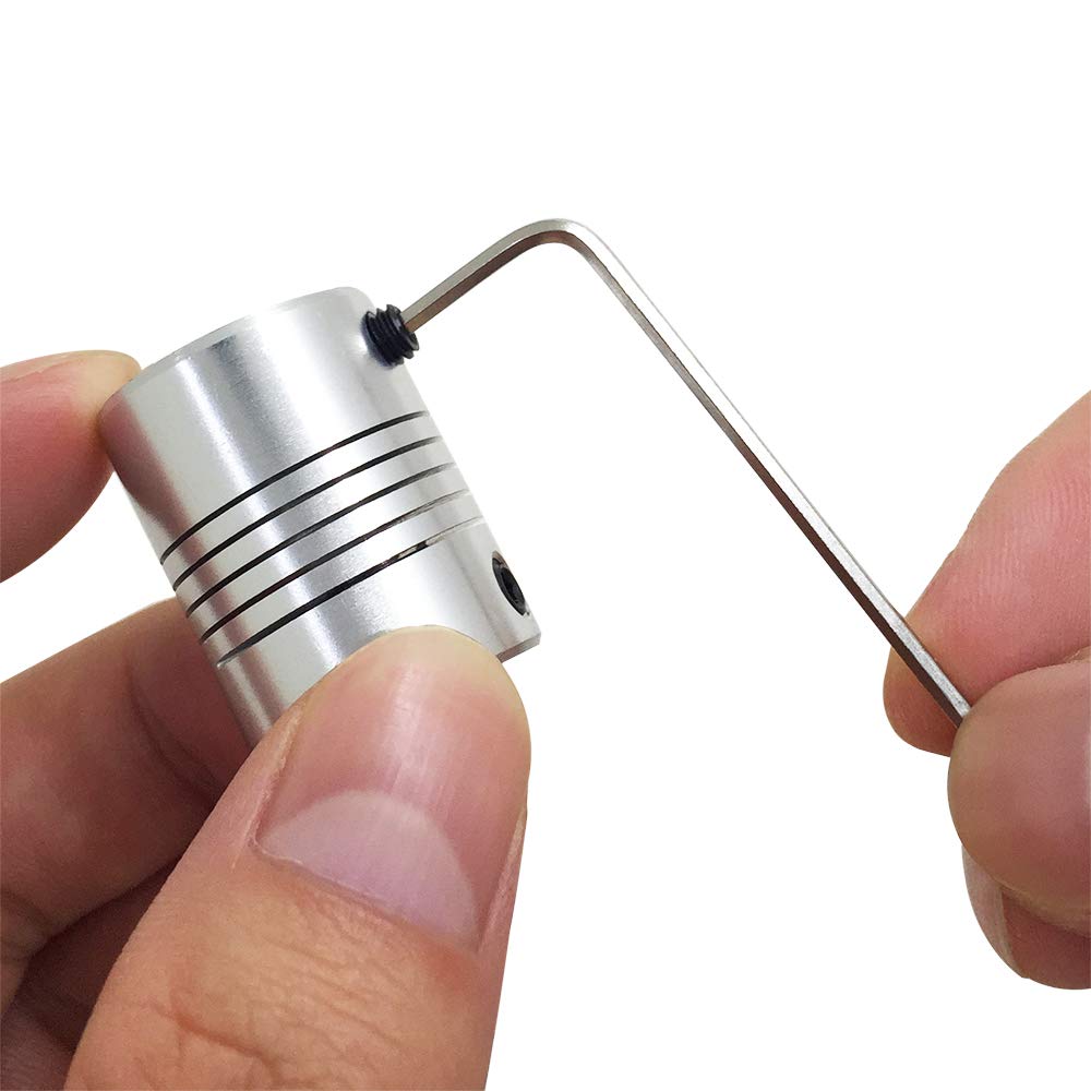 YouQi Flexible Couplings 5mm to 8mm Compatible with NEMA 17 Stepper Motors