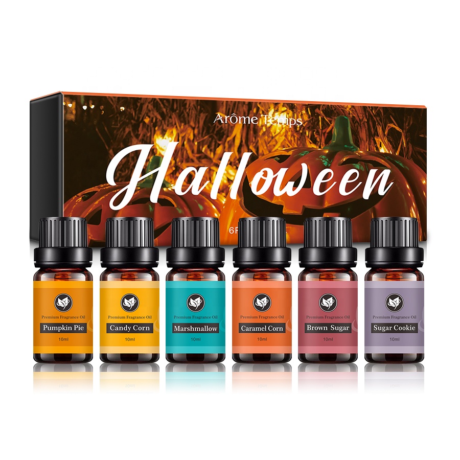 Halloween Gift Set 6pcs / Box 100% Pure Plant Natural Aromatherapy Essential Oils