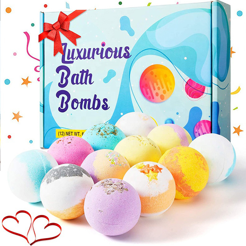 Hot Selling Gift Set Scented Watermelon Natural and Vegan Colorant Press Bubble Fizz Balls Bath Bombs Set with Fantastic Smell