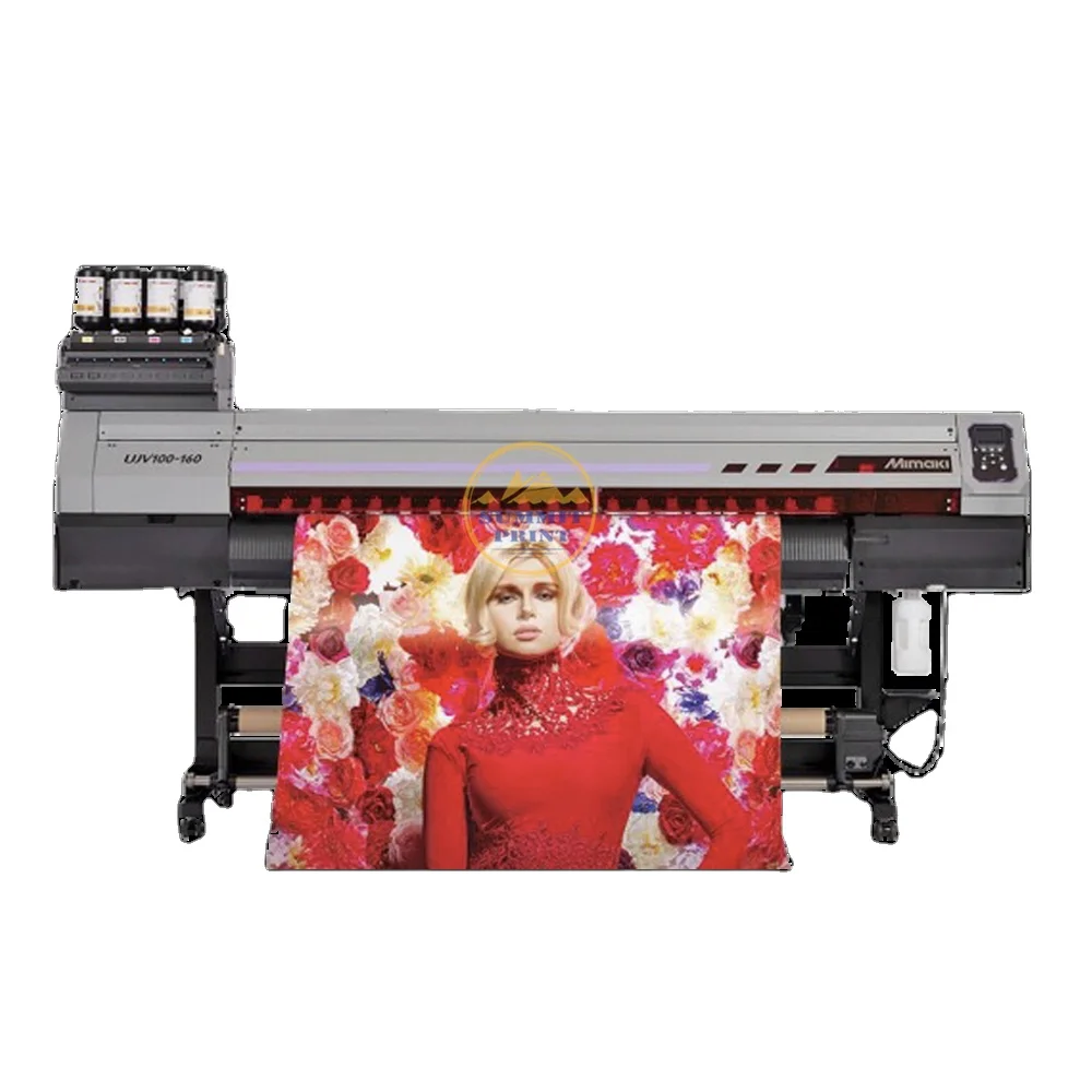 Гарантия оригинальности 64 дюймов Mimaki UJV100-160 струйный УФ LED рулонный принтер