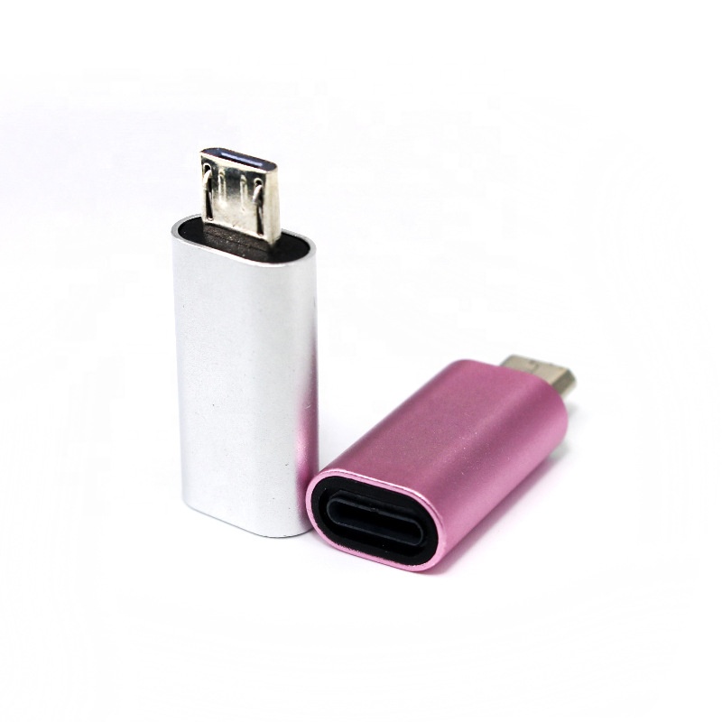 OEM оптовая продажа для Lightning iOS 8Pin гнездо к Micro Usb Мужской адаптер для телефона с корпусом из алюминиевого сплава