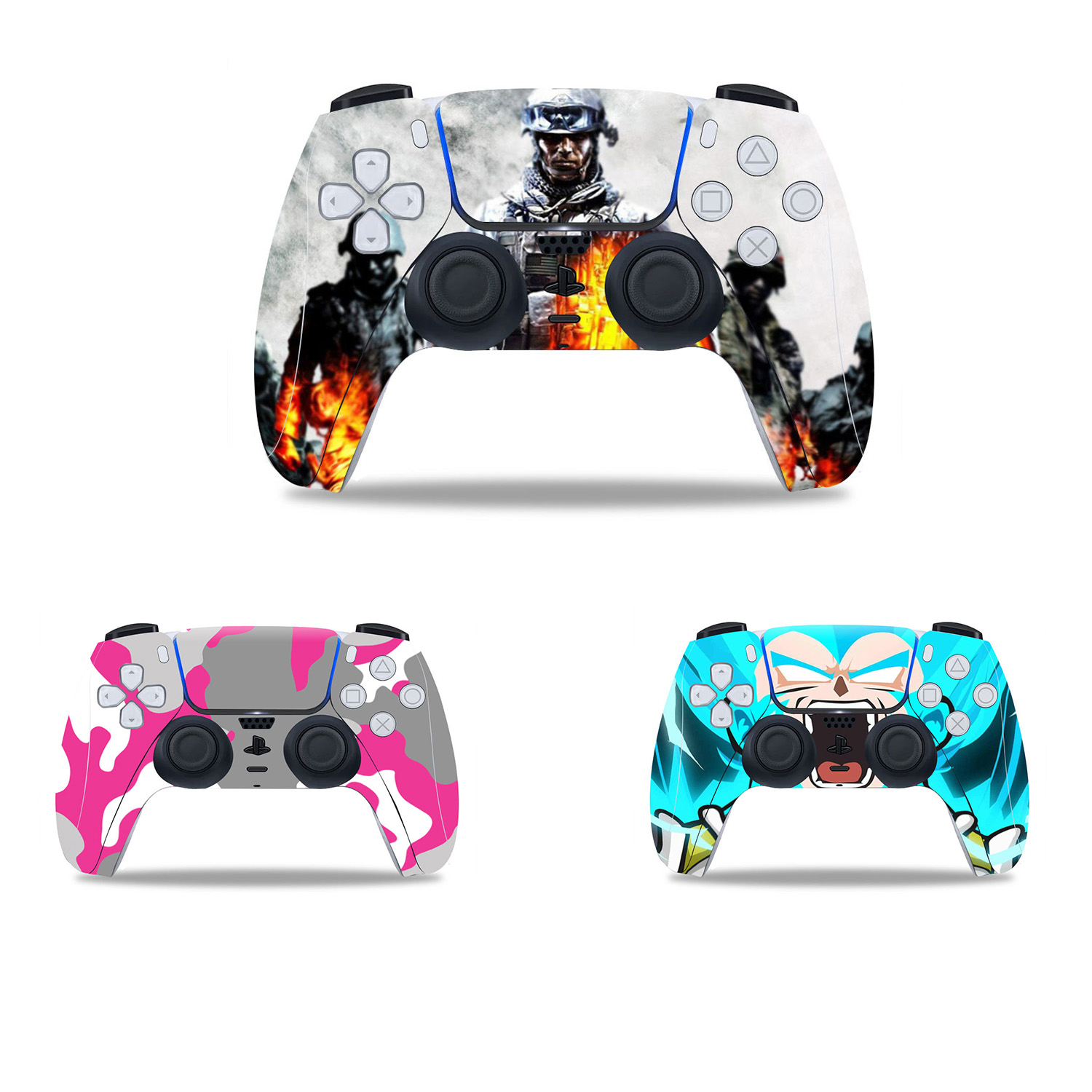 Камуфляж мультфильм DIY PS5 контроллер кожи Наклейка Обложка для PS5 геймпад джойстик для PlayStation 5 контроллеры наклейки