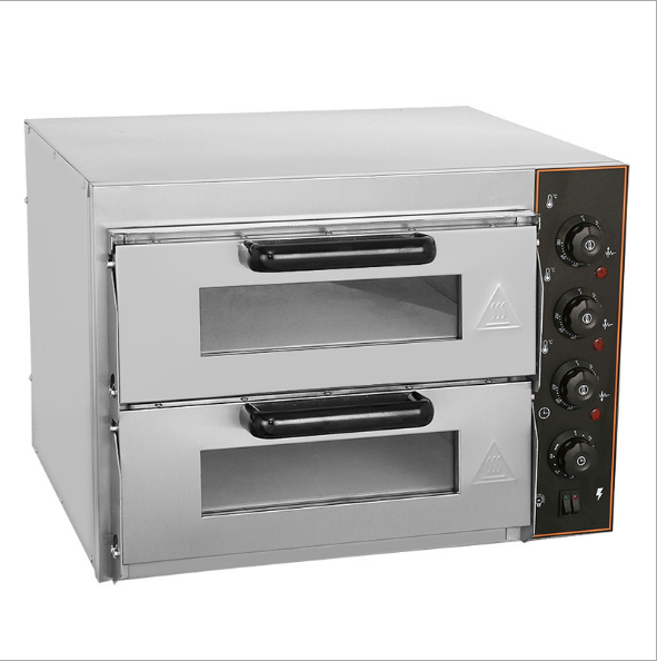 2 Deck Independent Temperature Control Pizza Oven Kitchen Equipment Stainless Steel Bread Baking Oven Pizza Oven Machine