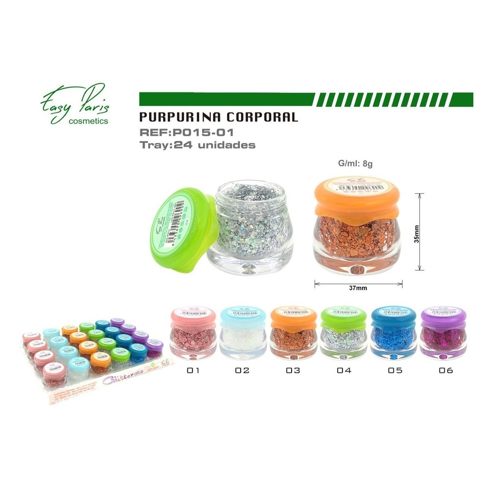 Body glitter 24 units - Cosmetics