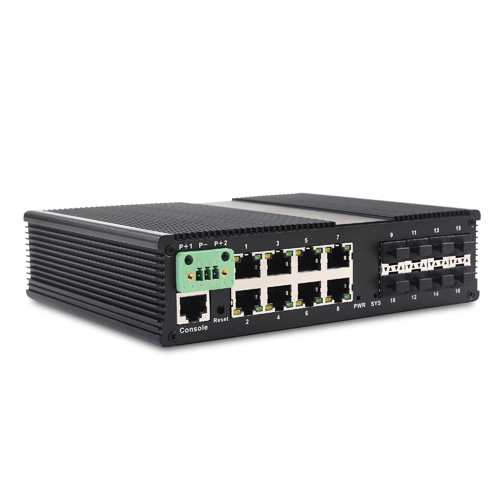 Промышленный управляемый переключатель SFP 8*10/100/1000T + 8 * 1000X (3CI-SFP0808GM)