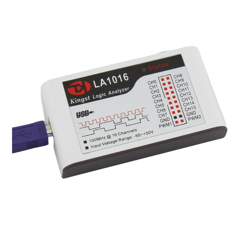 Kingst LA1016 USB логический анализатор 100M Максимальная скорость выборки, 16 каналов, 10B образцы, MCU,ARM, инструмент отладки FPGA, английское программное обеспечение