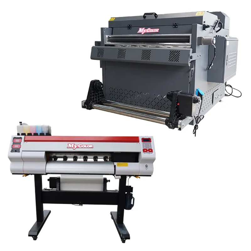 A Whole Set Of PET Film Printer + Hot Melt Powder Machine + Heat Press Machine for T-shirt printer