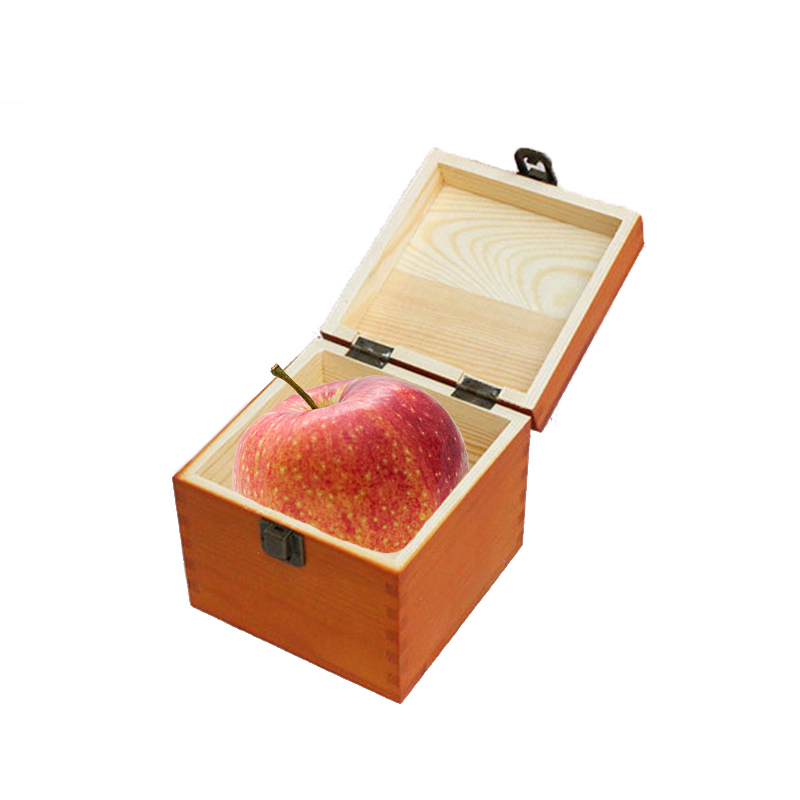 Wood Christmas gift Storage Box Custom Square Wooden Gift Box use for apple