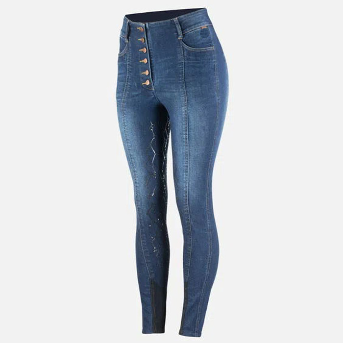 winter silicone horse riding breeches denim pants oem equestrian clothing