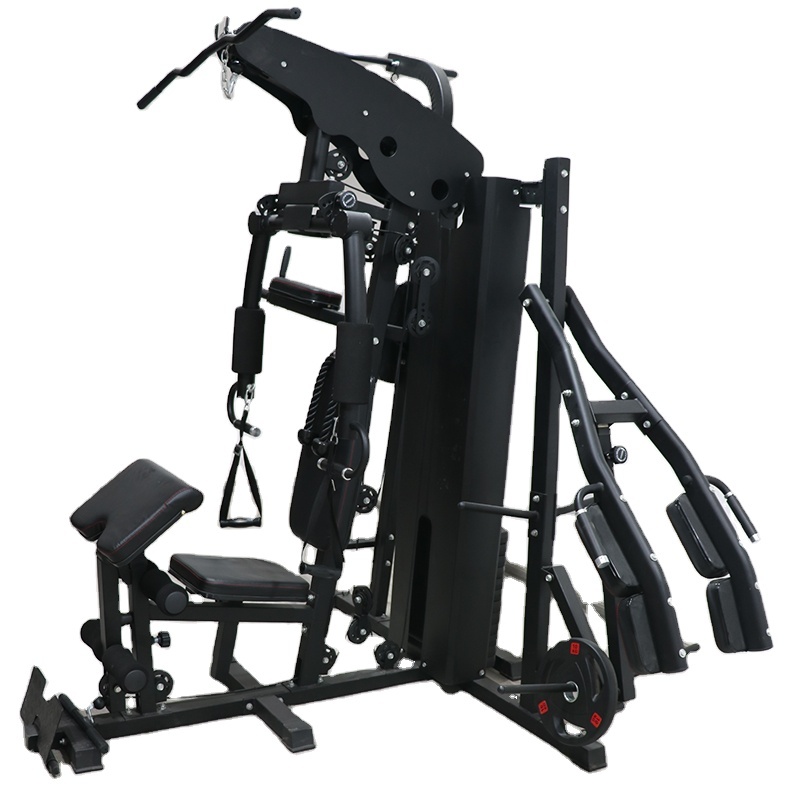 Comprehensive Home Fitness Equipment Set Multifunctional Three-Person Station with Free Weights for Sale