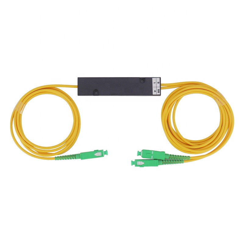 SC APC Connector Type FBT PLC Splitter 2 ways Ftth Mini Type Optical Fiber Splitter