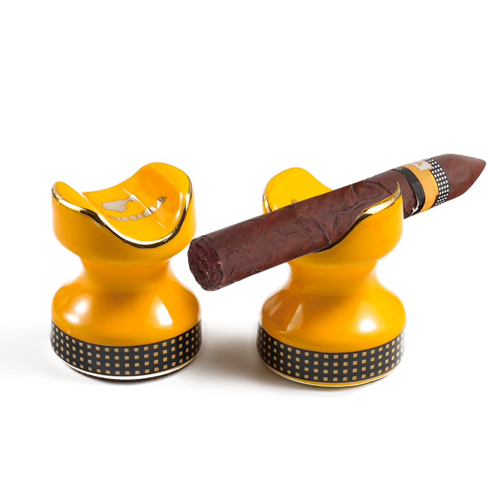 Cigar Ashtray Holder Portable Ceramic Cigar Holder Stand Pocket Mini Travel Cigarette Rack Ashtray Smoking Accessories