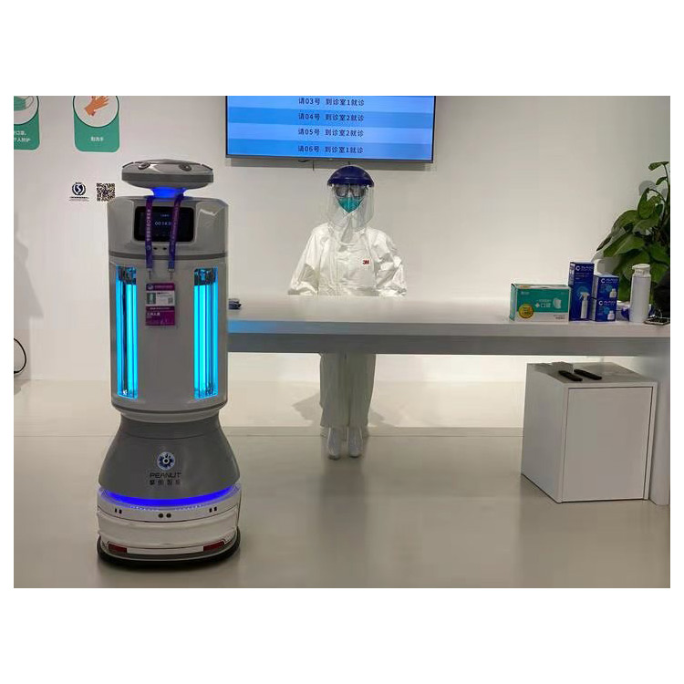UVC trolley disinfection robot Public automatic charging spark robot Sterilizing UV Robot